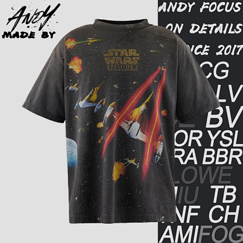 S M Star Wars Printed Short Sleeves