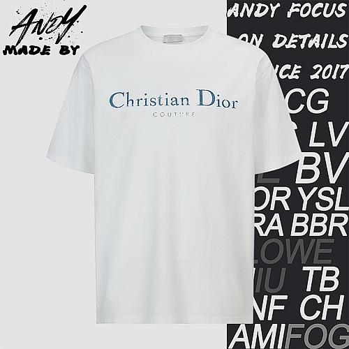 Dior Blurred Classic Print Logo Short-sleeved Shirt