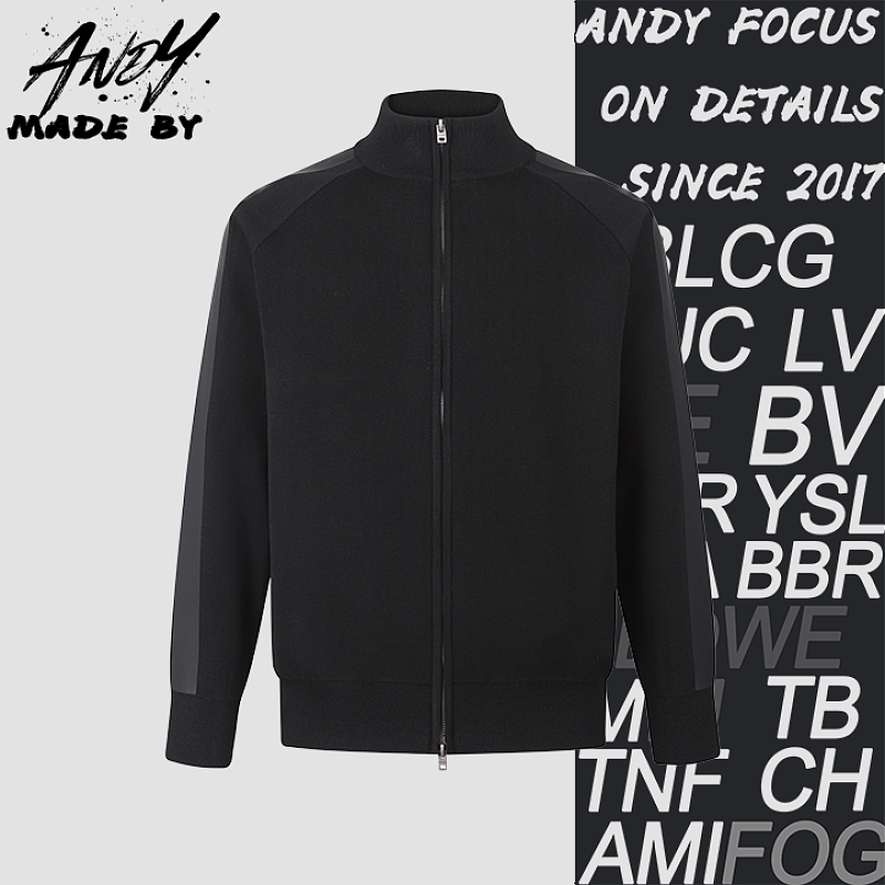 Acne Studios Silicone Embossed Leather Knit Cardigan