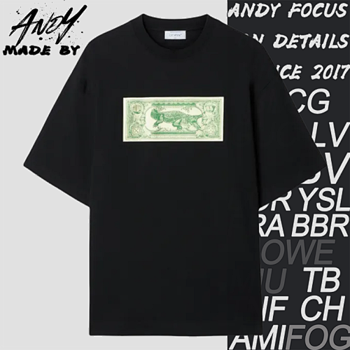 O FF Crocodile And Gold Print Short Sleeves
