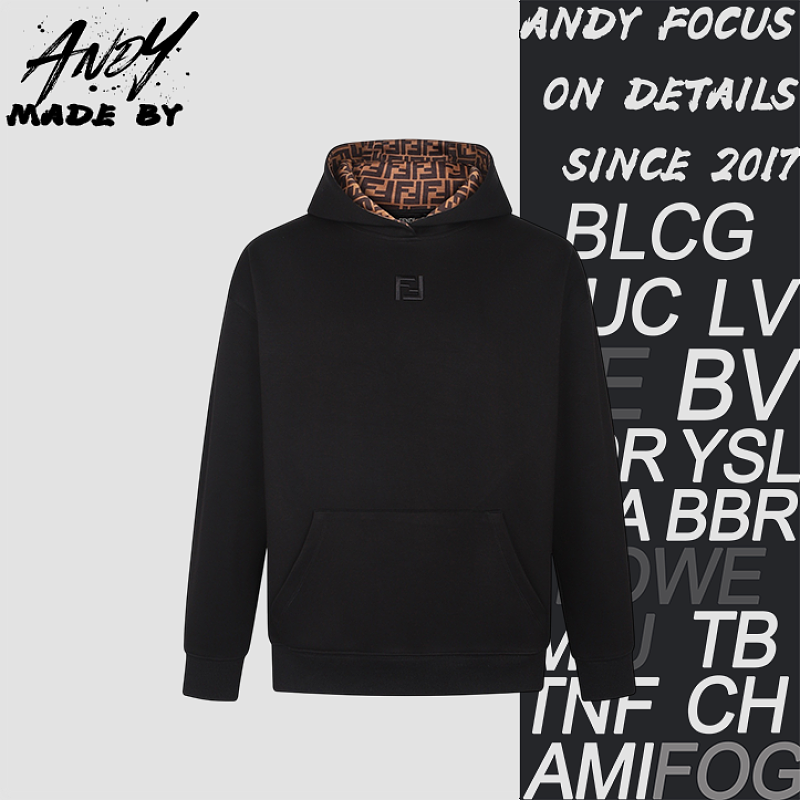 Hooded Cotton Sweatshirt With Printed Embroidered Logo