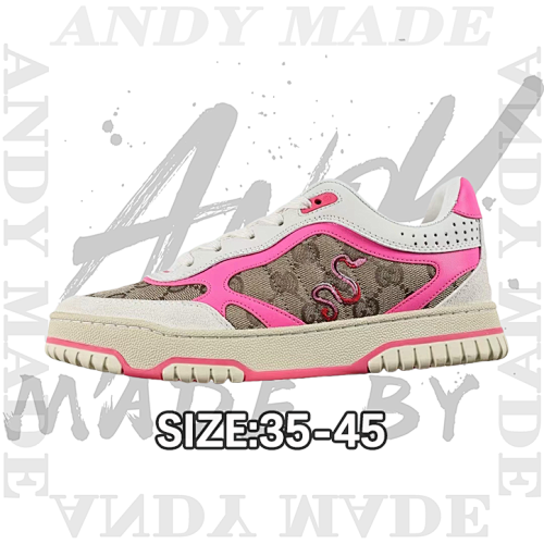 Gucci 47 G Ucci Re-Web Leather SneakersLow-top All-match Sports Sneakers