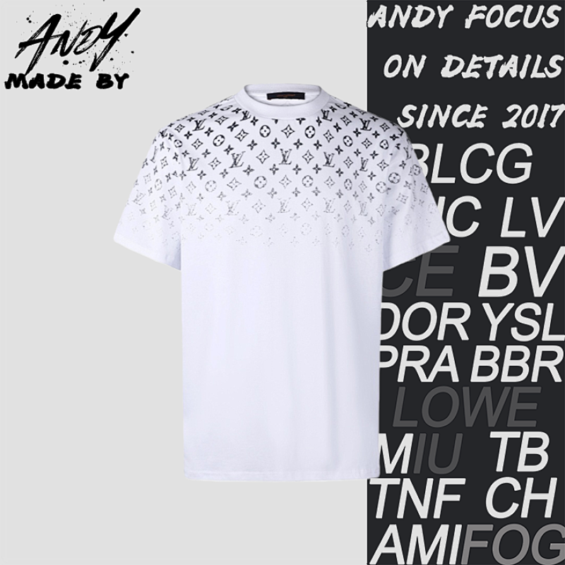 Classic Gradient Cotton Crew Neck Short-Sleeve T-Shirt