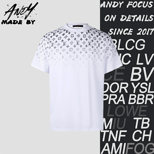 Classic Gradient Cotton Crew Neck Short-Sleeve T-Shirt