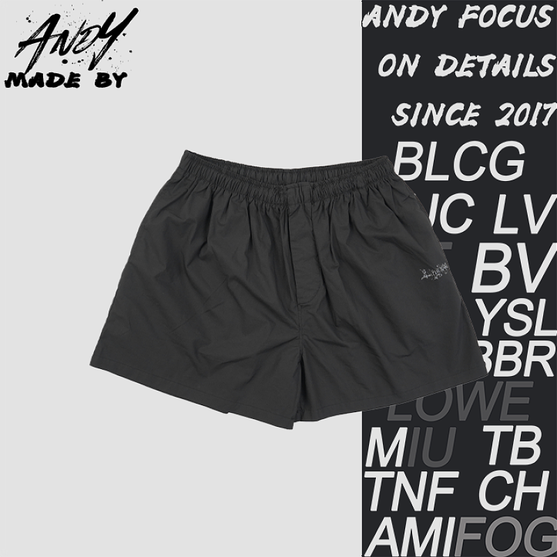 Mottled Gothic Paris Letter Print Shorts