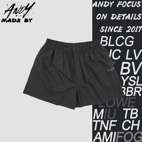 Mottled Gothic Paris Letter Print Shorts