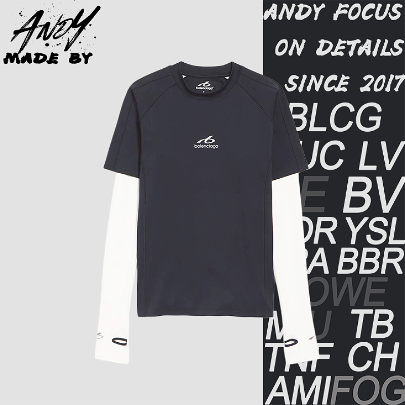 Reflective Ring Small Logo Quick-dry Fake Two-piece Long Sleeve