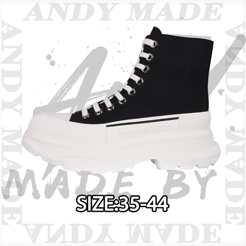 Alexander McQueen Platform Shoes Thick-soled Height-Increasing Canvas Shoes