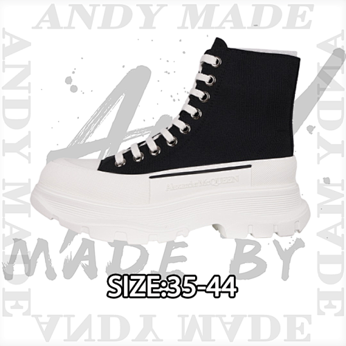 Alexander McQueen Platform Shoes Thick-soled Height-Increasing Canvas Shoes