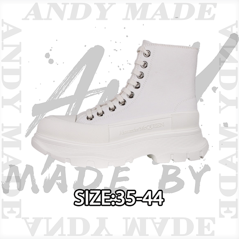 Alexander McQueen Platform Shoes Thick-soled Height-Increasing Canvas Shoes