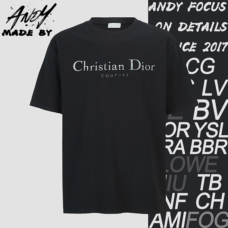 Dior Blurred Classic Print Logo Short-sleeved Shirt