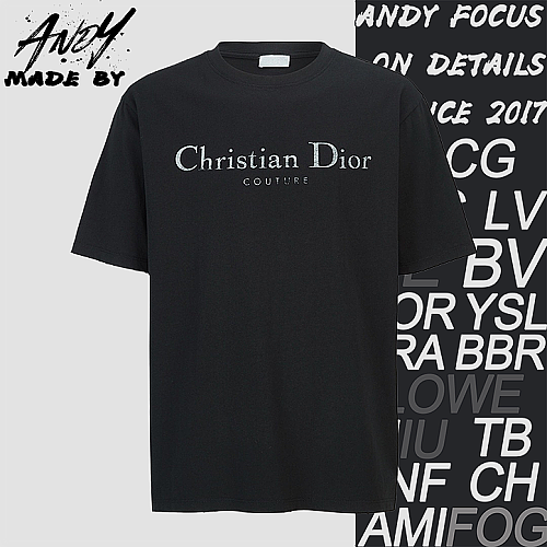 Dior Blurred Classic Print Logo Short-sleeved Shirt