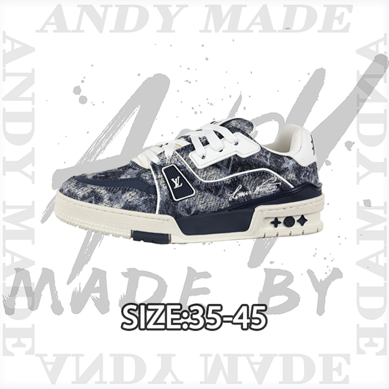 Louis Vuitton L V Trainer New Men's Athletic Shoes