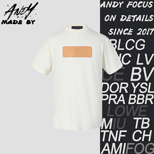 Appliquéd Cotton Short-Sleeve Crew Neck Shirt
