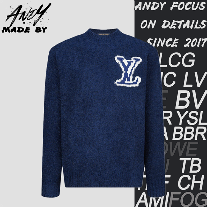 Louis Vuitton L V Double-sided Intarsia Logo Sweater