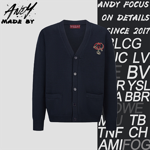 Gucci Year Lantern Embroidered Knit Cardigan