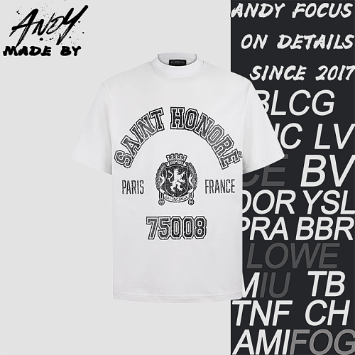 Letter Crack Print Logo T-Shirt