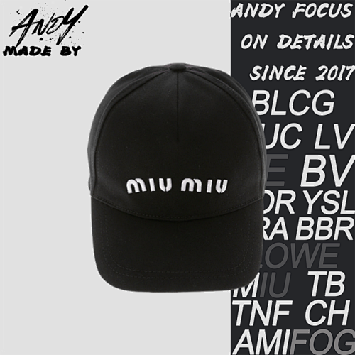 Miumiu Classic Letter Embroidered Baseball Cap