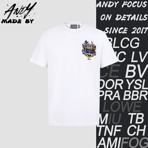 Blazon Pattern Embroidered Logo Cotton T-shirt