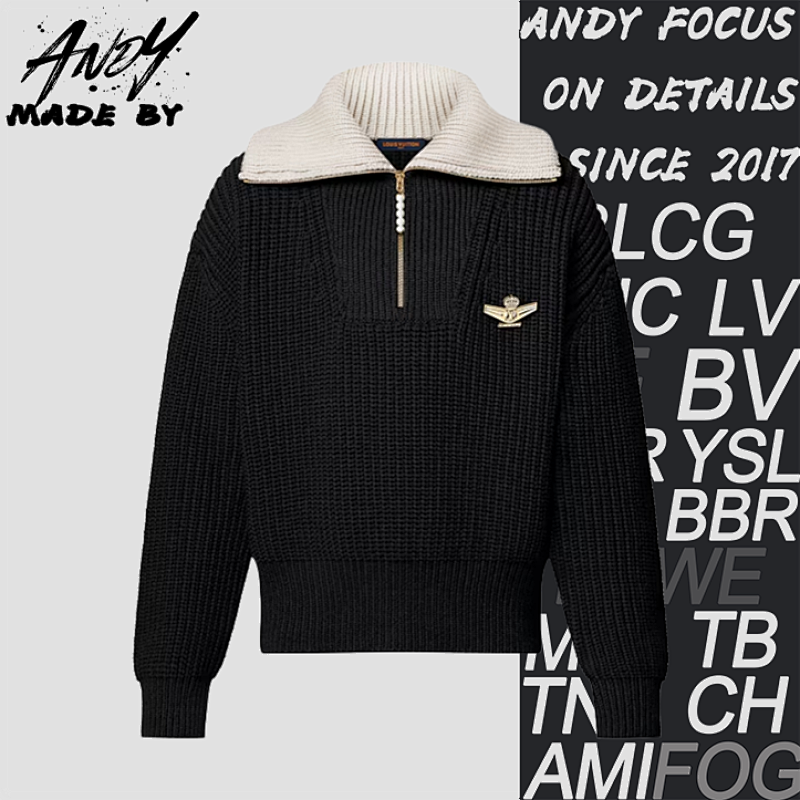 Louis Vuitton Golden Crown Half-Zip Pullover