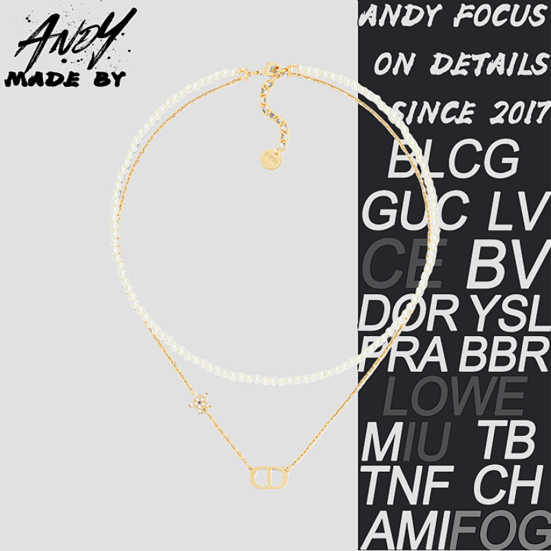 Dior Pearl Double Chain Necklace