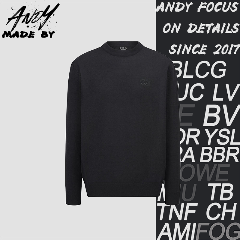 Double G Embroidered Logo Knit Sweater