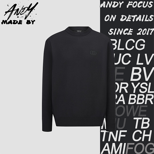 Double G Embroidered Logo Knit Sweater