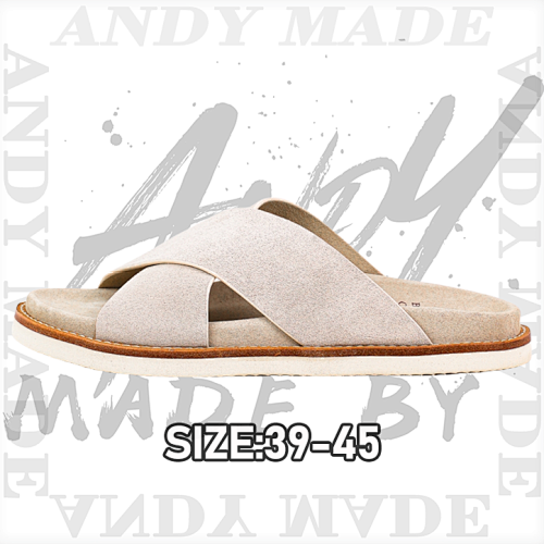 35 Khaki Logo Double Breasted Slide Sandals