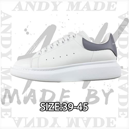 Alexander McQueen White Shoes Gray Leather Tail