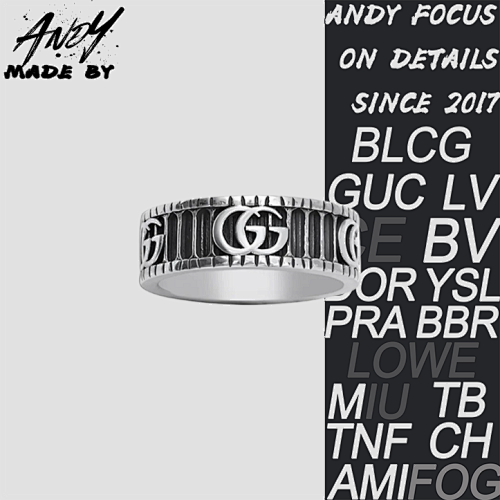 Gucci Vintage Matte Dyed Black Ring