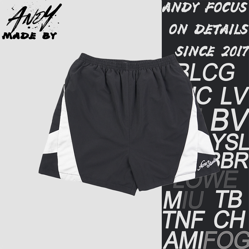 High-Waist Color-Block Woven Shorts
