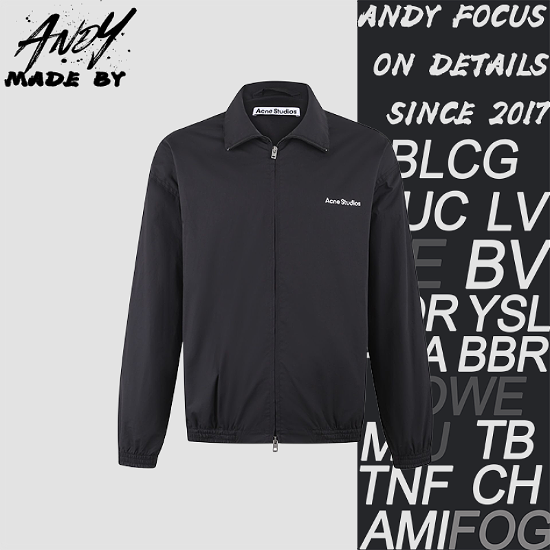 Distressed Print Logo Double-Zip Jacket