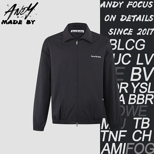 Distressed Print Logo Double-Zip Jacket