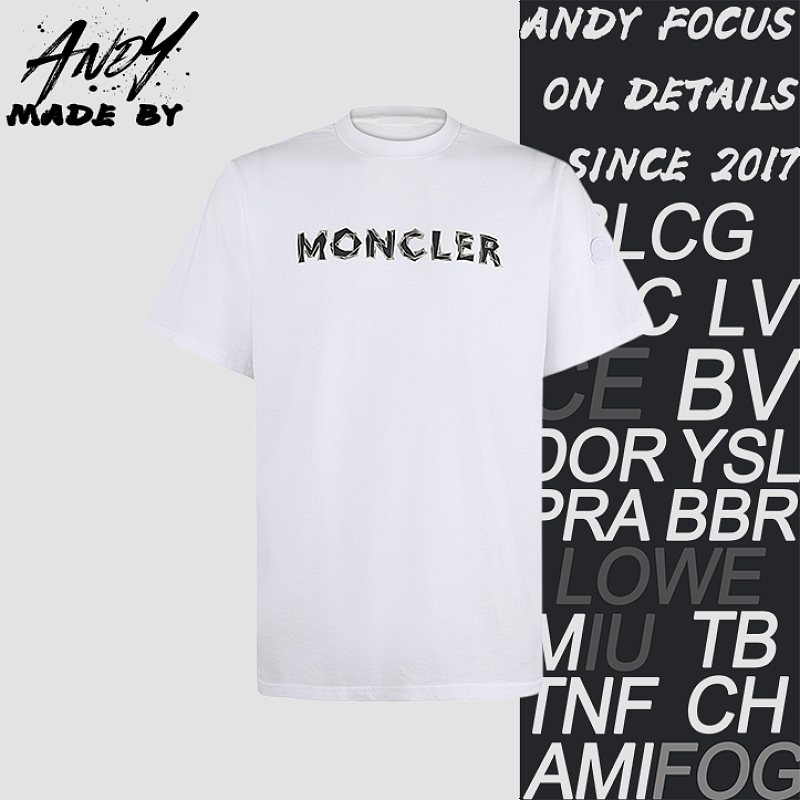 Moncler Crew Neck Logo Print Short-Sleeved T-shirt