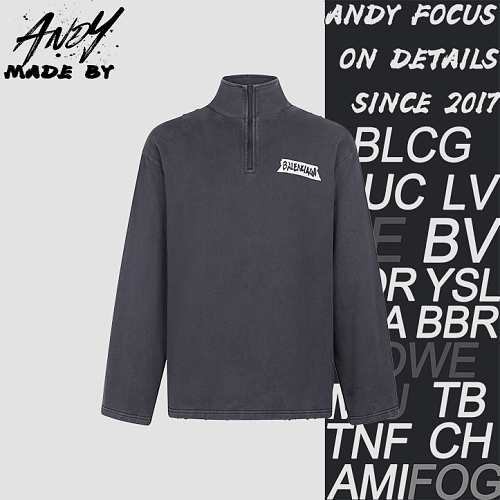 Cotton Logo Print High-Neck Sweatshirt