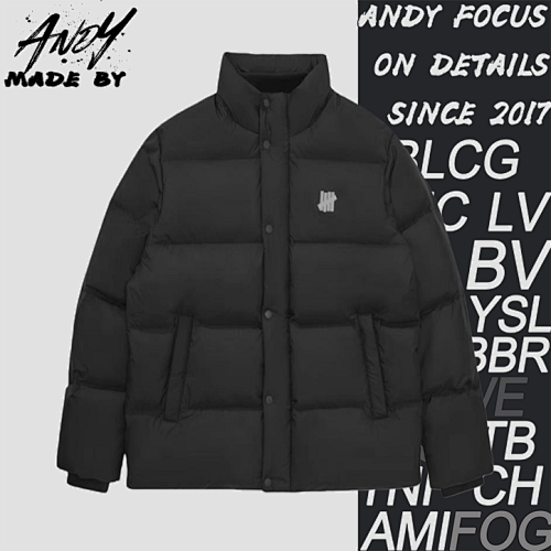 63 Five-stripe Embroidered Stand-up Collar Down Jacket - Black