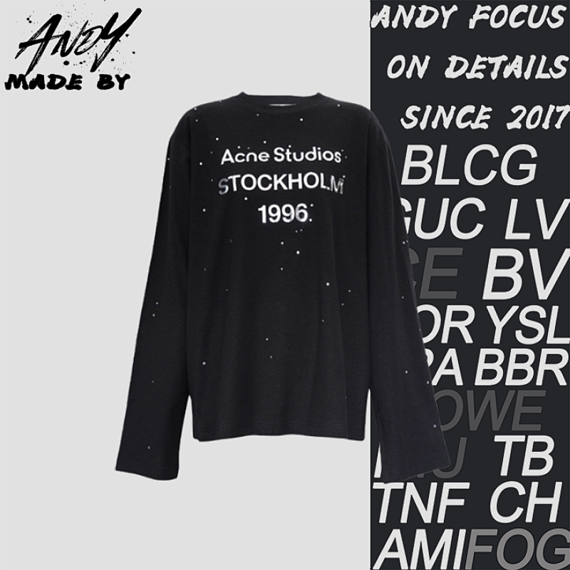 As Mirror Letter Rhinestone Long Sleeve
