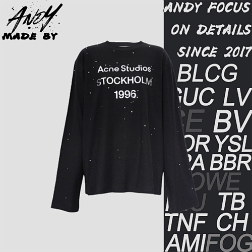 As Mirror Letter Rhinestone Long Sleeve
