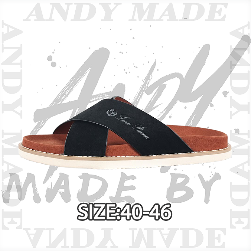 Cross Straps Flip-flops Black Brown