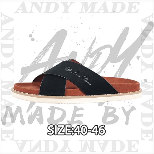 Cross Straps Flip-flops Black Brown