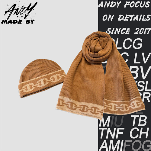 Hermès Cashmere Scarf And Hat Set