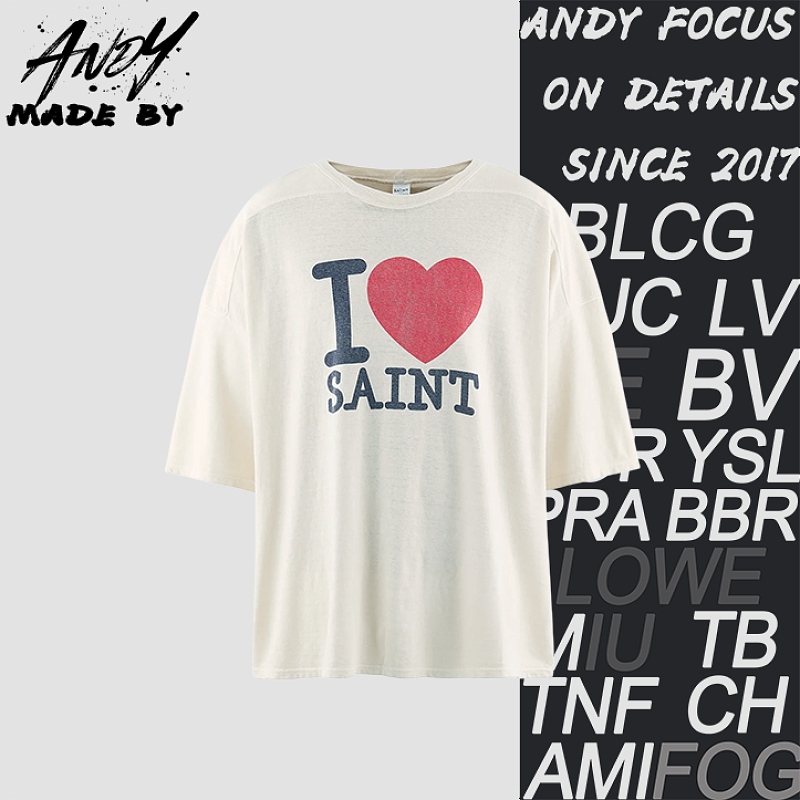 I Love The Saint Letter Print Short-sleeve