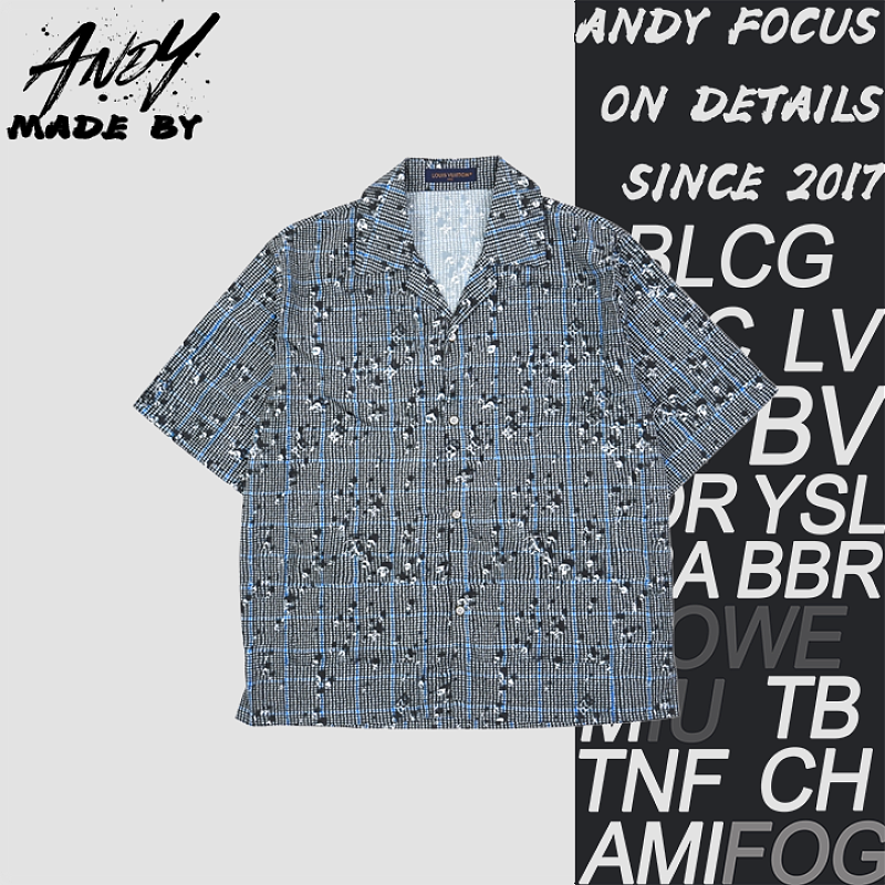 Louis Vuitton Water Droplet Illusion Short-Sleeve Shirt