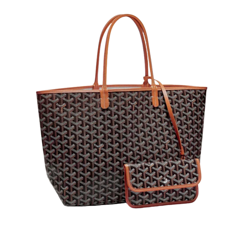 Louis Vuitton Goya Monogram Full-printed Letter Tote Bag Brown