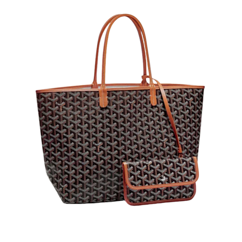 Louis Vuitton Goya Monogram Full-printed Letter Tote Bag Brown