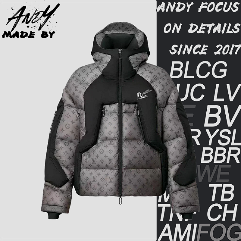 Louis Vuitton Monogram Gradient Hooded Down Jacket