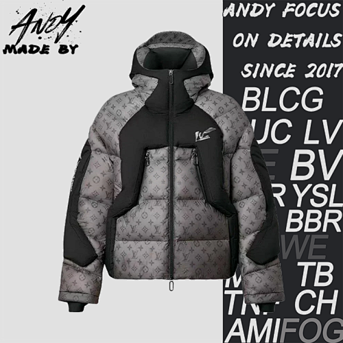 Louis Vuitton Monogram Gradient Hooded Down Jacket