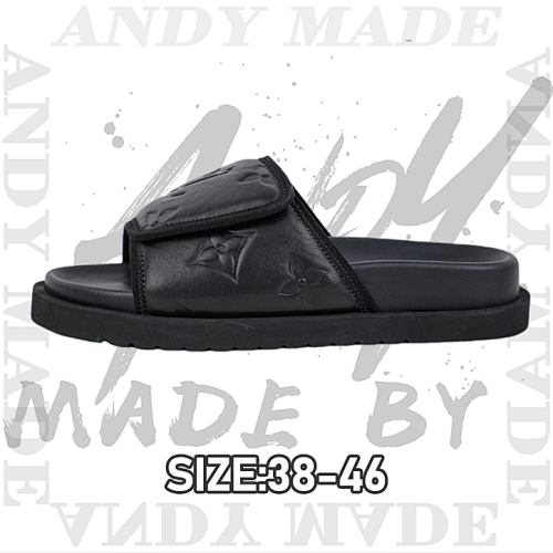 Louis Vuitton Miami Damier Round Toe Flip Flops Black
