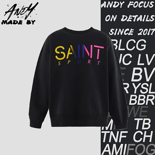 Color Gradient Saint Letter Crew Neck Sweatshirt