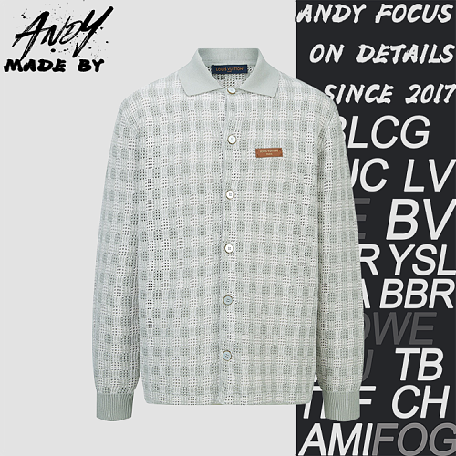 Louis Vuitton Chunky Check Jacquard Knit Cardigan
